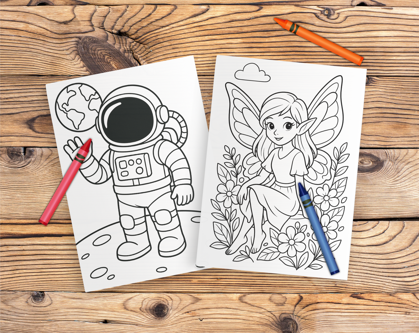 47 Coloring Pages as PNG Download | Children's Coloring Page Set to Print | Animals, Dinosaurs, Cars, Airplanes, Christmas