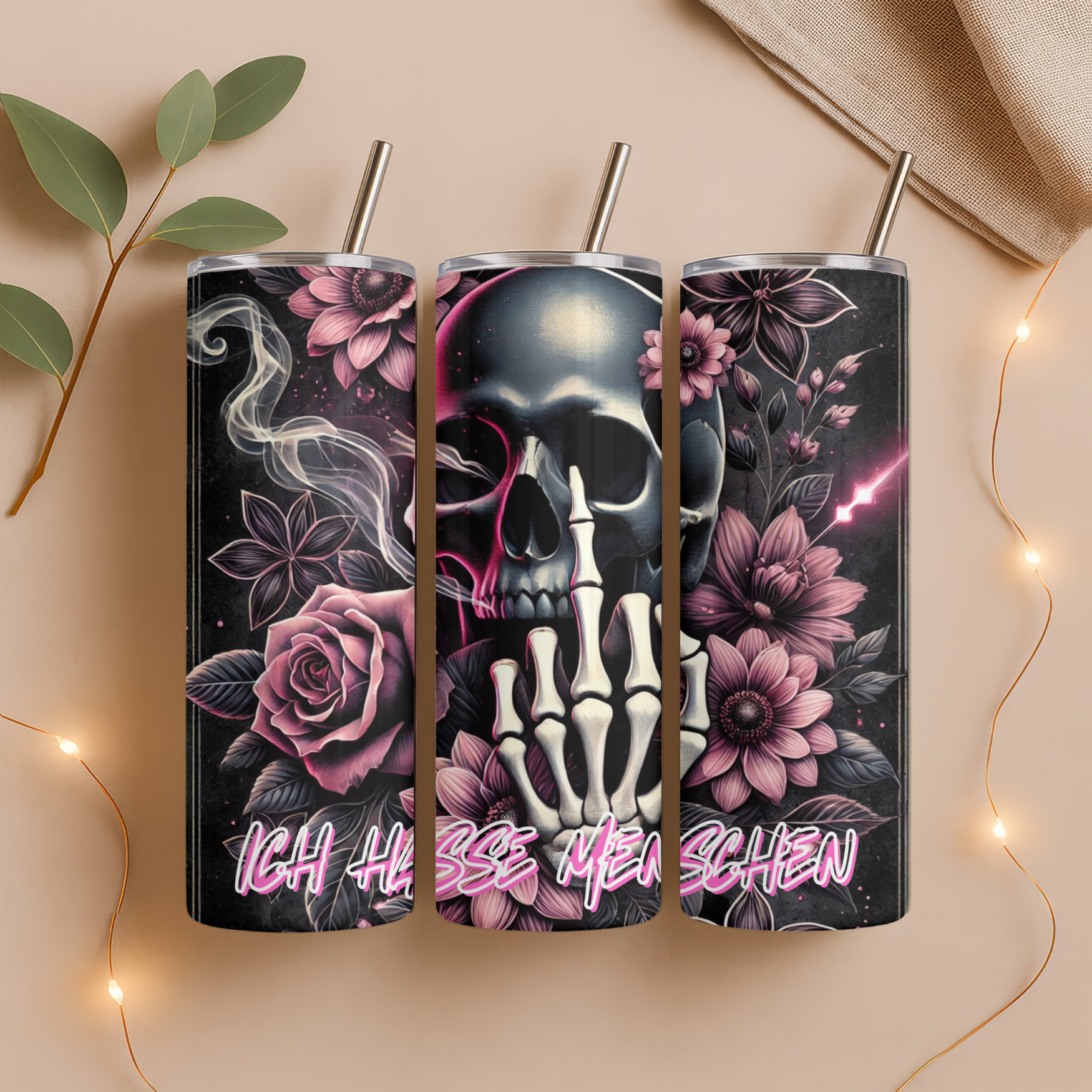 Eleganz trifft Menschenfrust – Floral Skull Design