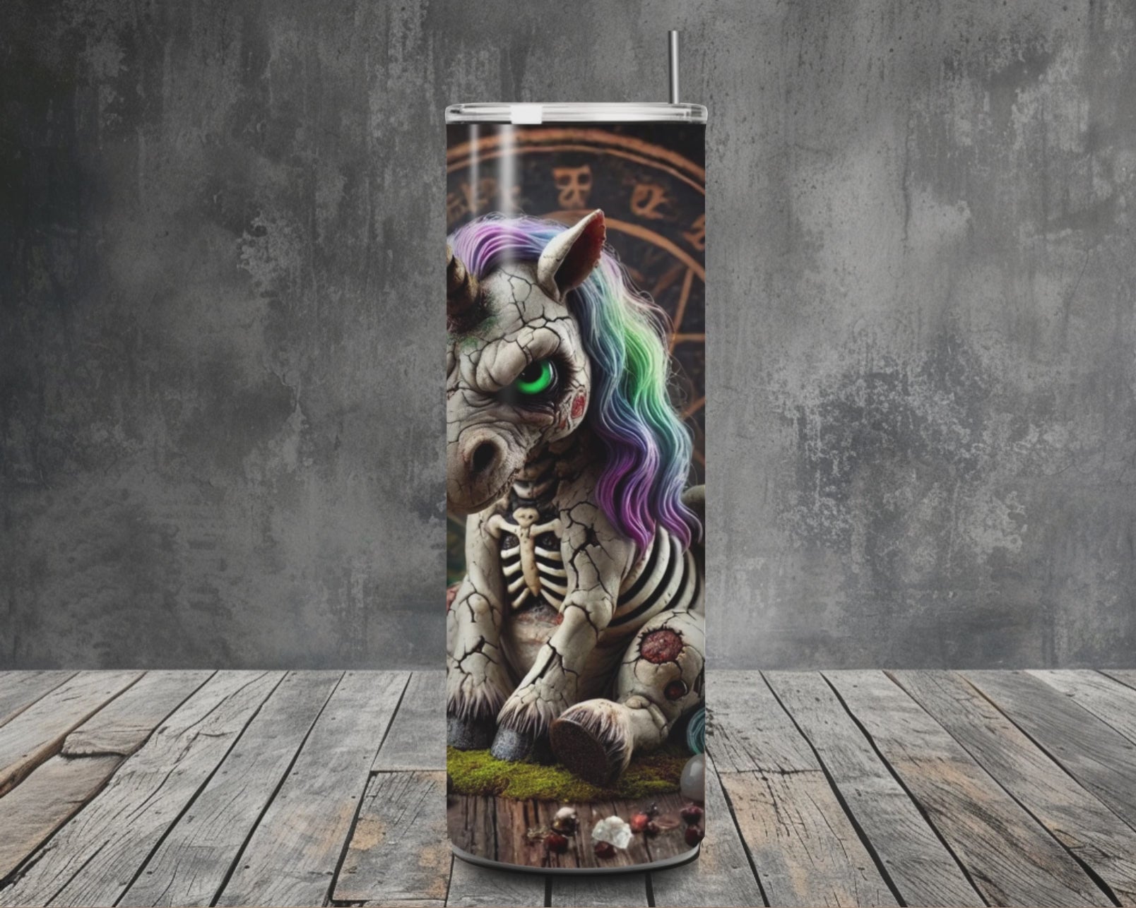 Fluffy Nightmare Einhorn Tumbler – Sarkastischer Edelstahl Becher