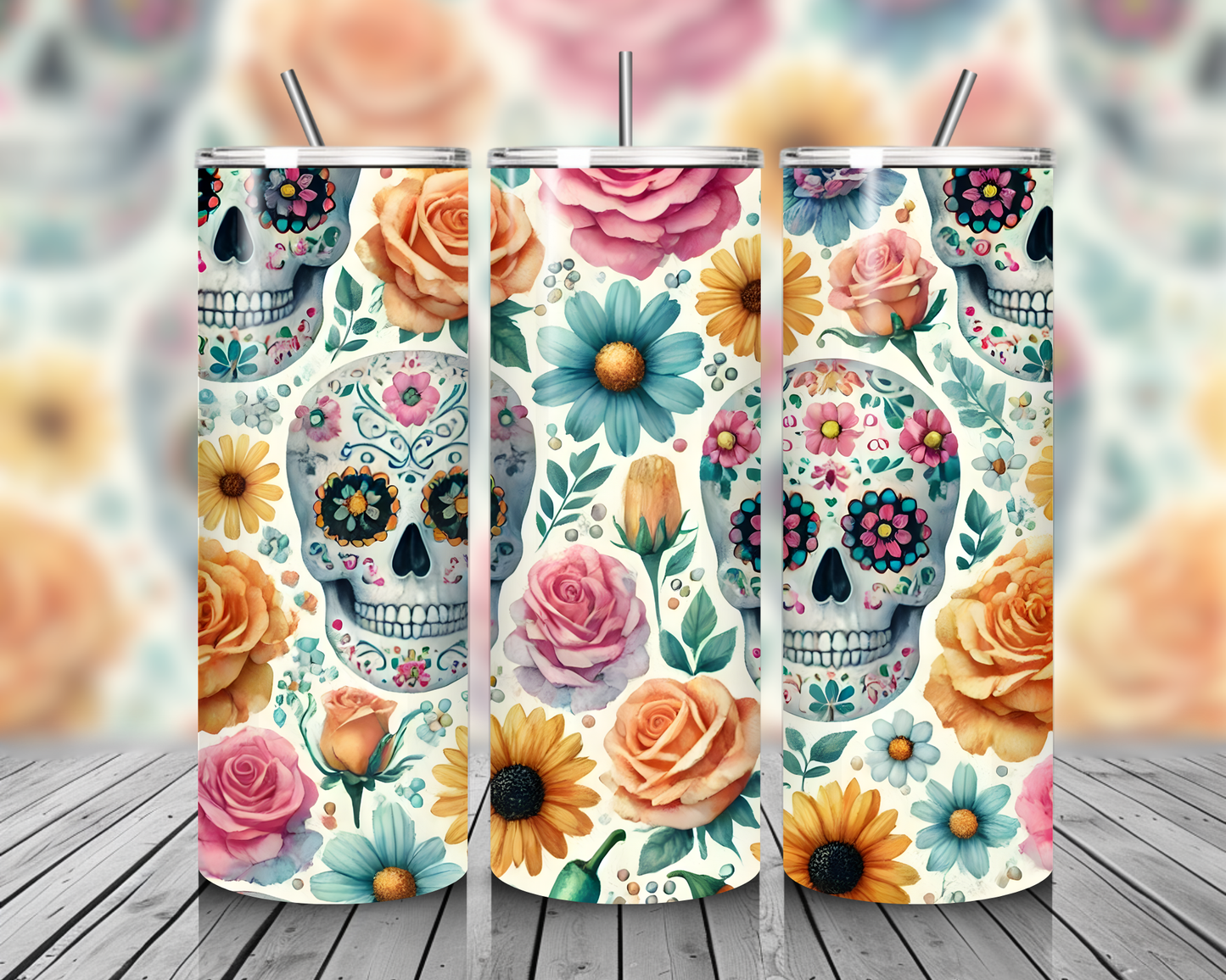 Sugar Skull Seamless Pattern Bundle | Dia de los Muertos | Cartoon, Gothic, Pastel, Neon, Floral, Halloween | Digital Download