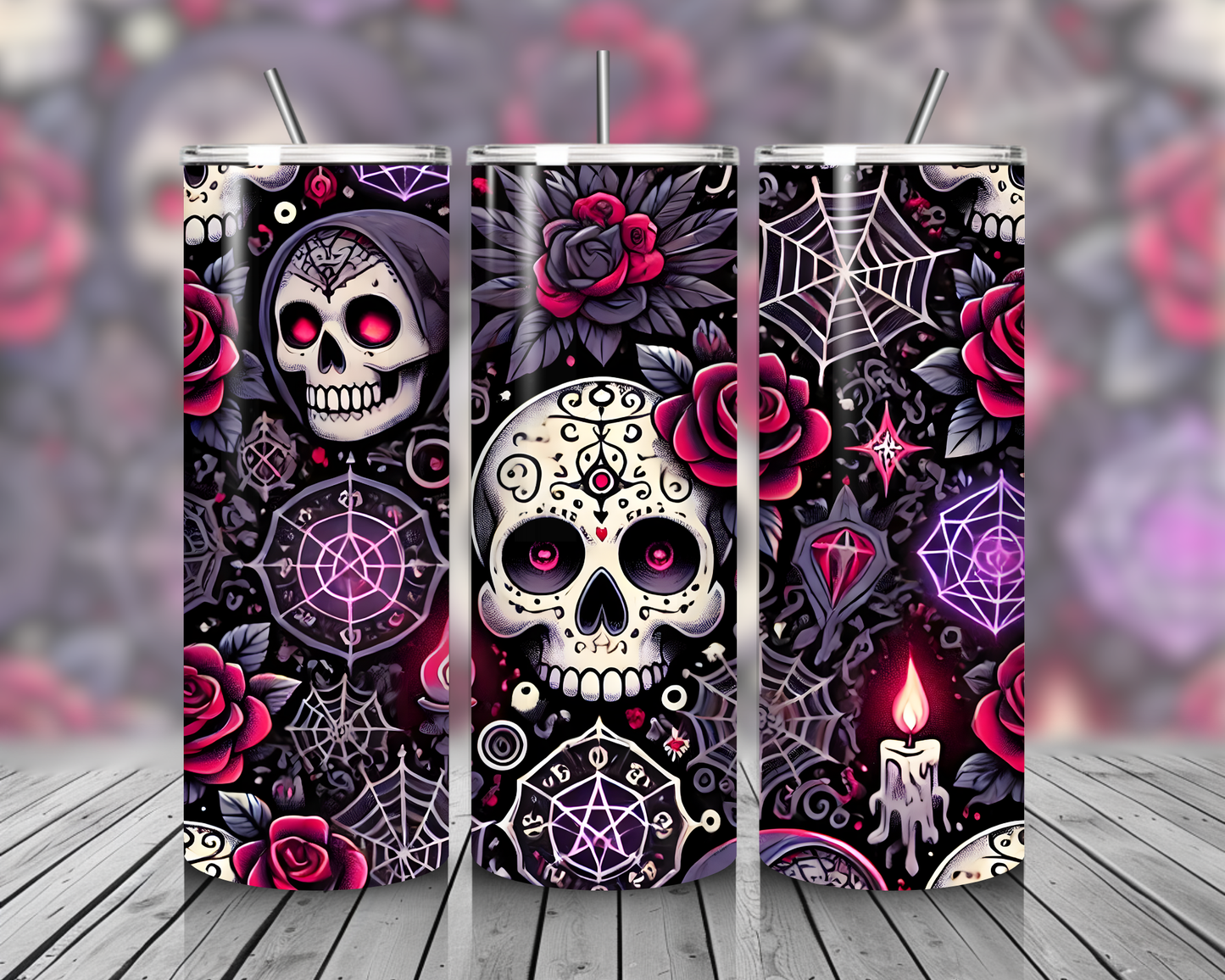 Sugar Skull Seamless Pattern Bundle | Dia de los Muertos | Cartoon, Gothic, Pastel, Neon, Floral, Halloween | Digital Download